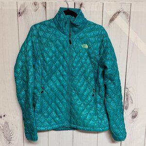The North Face Women’s ThermoBall Jacket Teal Medium Insulated Lightweight